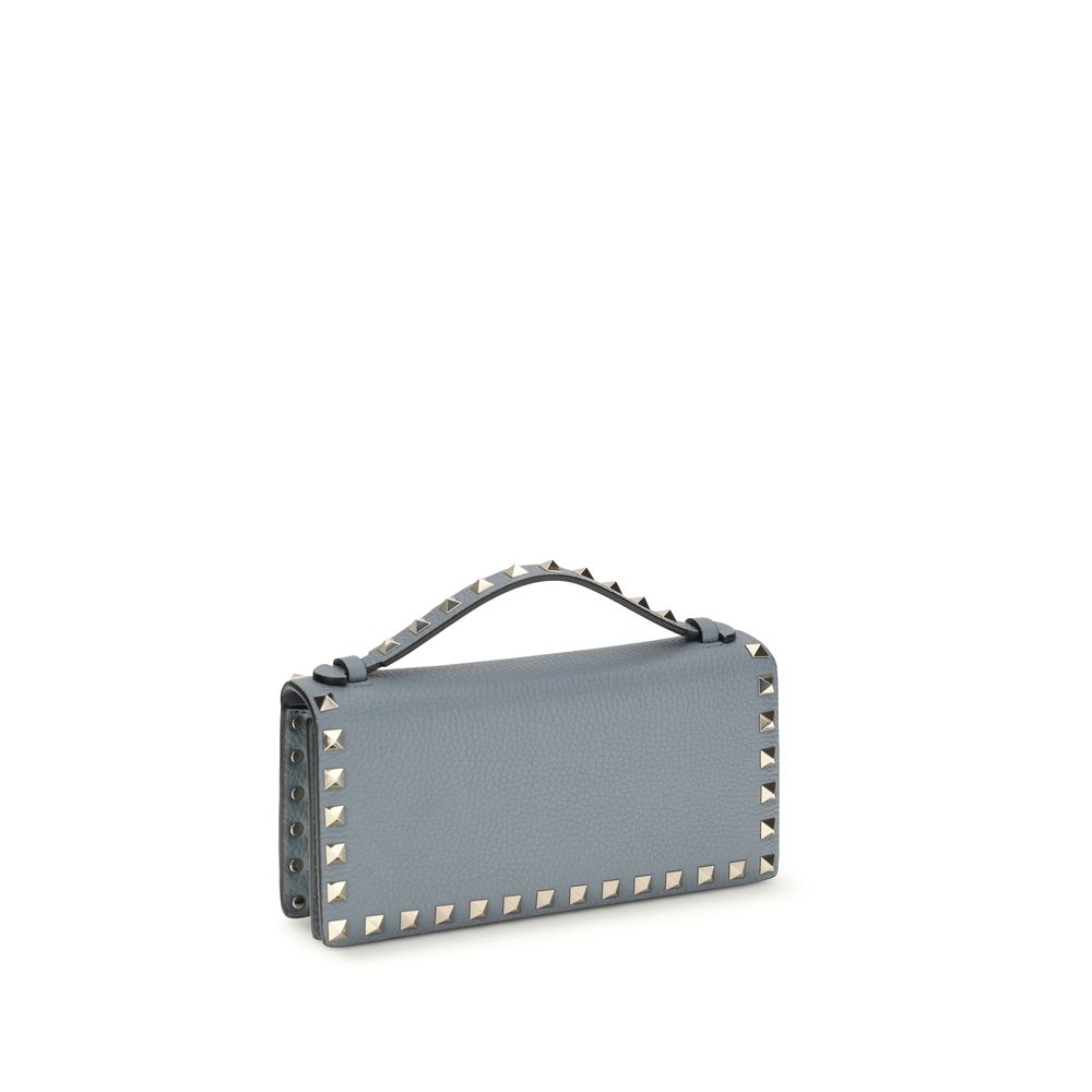 Valentino Garavani Blue Calf Leather Bos Taurus Wallet