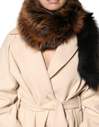 Dolce & Gabbana Brown Red Fox Fur Neck Warmer Winter Scarf