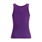 Forte_Forte Purple Wool Oves Aries Sleeveles T-Shirt