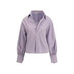 SOSUE Blue Cotton Pattern Shirt
