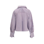 SOSUE Blue Cotton Pattern Shirt
