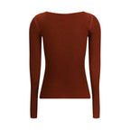Petar Petrov Orange Silk Long Sleeve T-Shirt