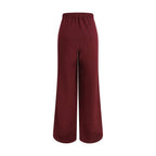 Brunello Cucinelli Bordeaux Wool Casual Pants