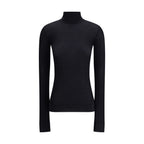 Lemaire Black Wool Turtleneck