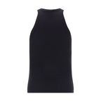 James Perse Black Cotton Sleeveles T-Shirt