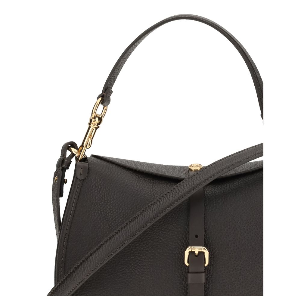 Etro Brown Calf Leather Bos Taurus Shoulder Bag