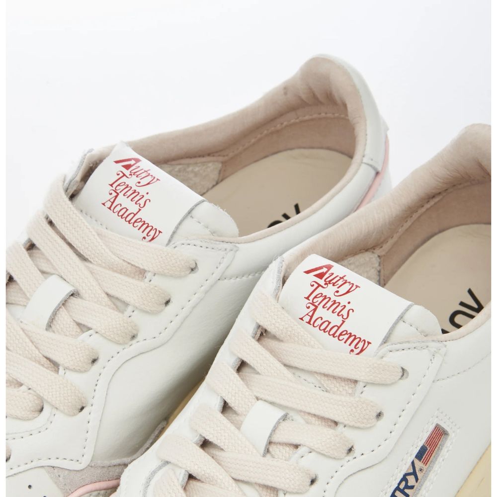 Autry White Goatskin Low Top Sneakers