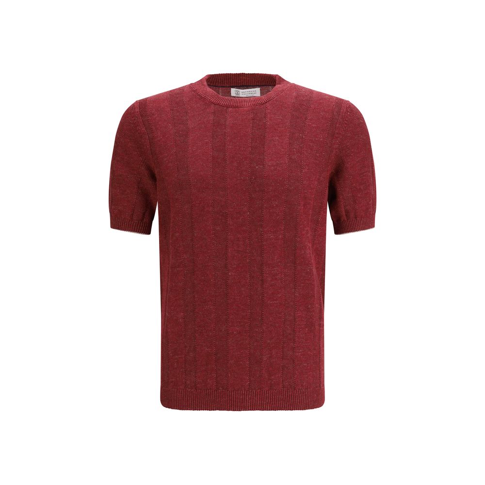Brunello Cucinelli Multicolor Linen T-Shirt