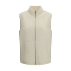 RIER Beige Wool Oves Aries Sleeveless Jacket
