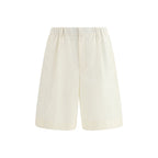 LAMINAR Beige Polyester Bermuda Shorts