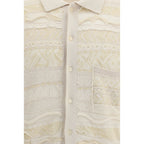 Laneus White Cotton Polo Shirt