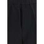 Laneus Black Viscose Bermuda Shorts