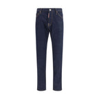 Dsquared² Blue Cotton Straight-Leg Jeans