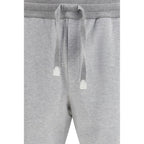 Brioni Gray Cotton Joggers (Workout Pants)