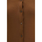 Prada Brown Fleece Wool Cardigan