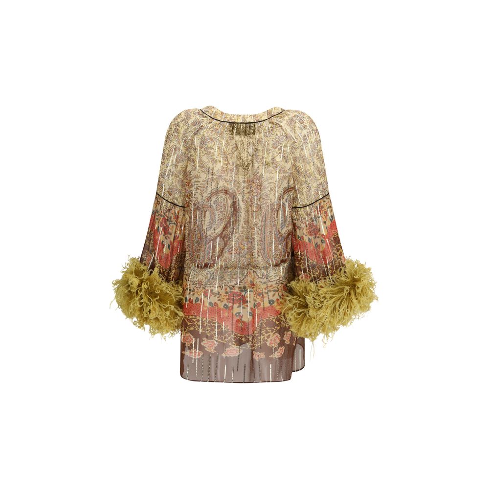 Valentino Multicolor Silk Blouse