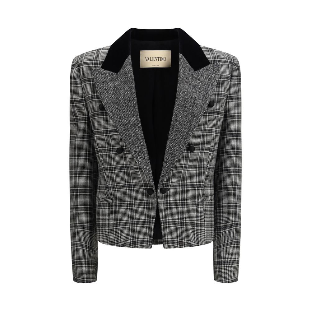Valentino Gray Fleece Wool Coat