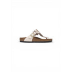 Birkenstock Pink Leather Flat Sandals