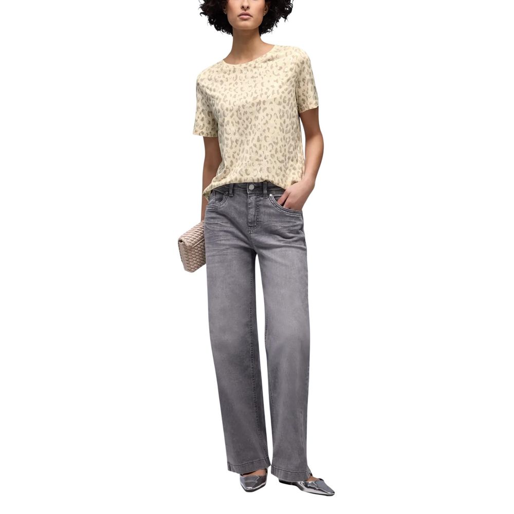 Street One Beige Cotton T-Shirt