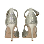 Jimmy Choo Gold Plastic Stiletto Heel Sandals