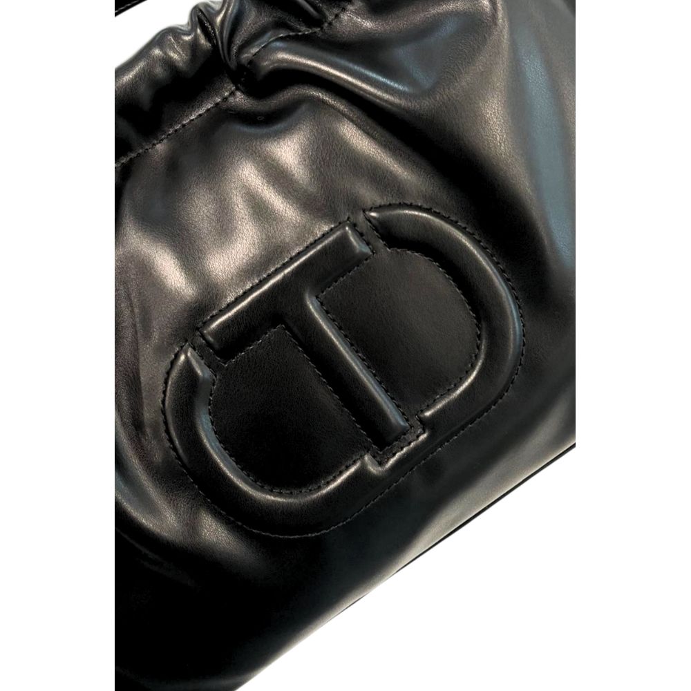 Twinset Black PU Women Shoulder Bag