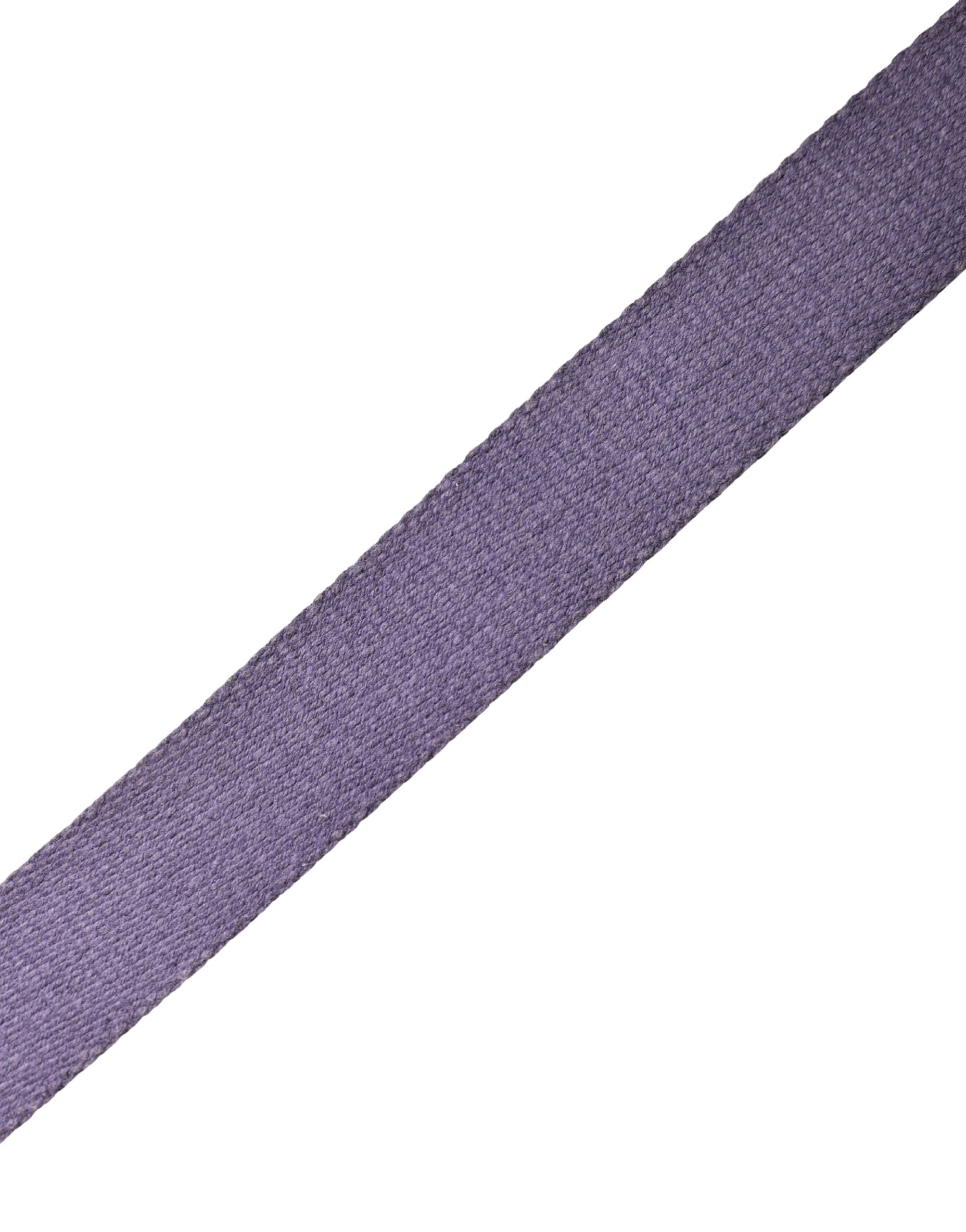 Ermanno Scervino Men Purple Canvas Silver Metal Buckle Belt