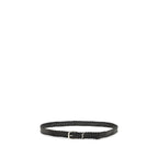 Saint Laurent Black Calf Leather Bos Taurus Regular Belt