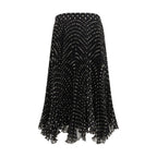 Valentino Black Silk Skirt