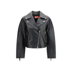 Diesel Black Calf Leather Bos Taurus Leather Jacket