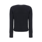 Ami Paris Black Merino Wool Sweatshirt