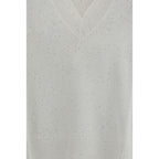 Brunello Cucinelli White Linen T-Shirt