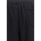 MM6 Black Cotton Casual Pants