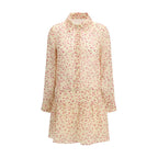 Kristina Ti Multicolor Ramie Casual Dress