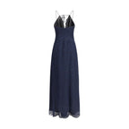 Kristina Ti Blue Silk Casual Dress