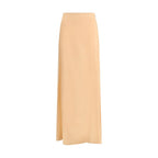 Kristina Ti Orange Silk Long Skirt