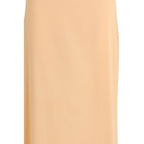Kristina Ti Orange Silk Long Skirt