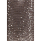 Brunello Cucinelli Brown Silk Sleeveles T-Shirt