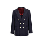Brunello Cucinelli Blue Linen Coat