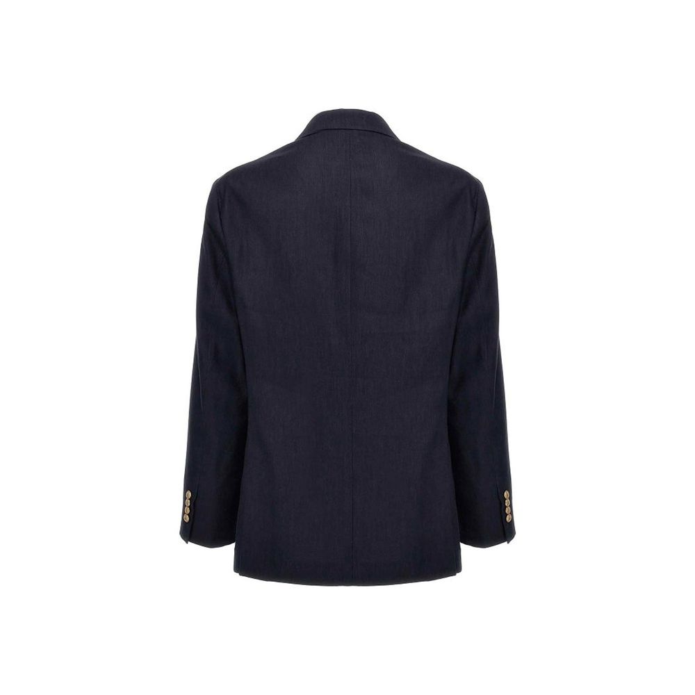 Brunello Cucinelli Blue Linen Coat