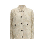 Brunello Cucinelli Beige Cotton Full-Length Jacket