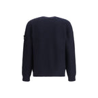 Stone Island Blue Cotton Sweatshirt