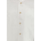 Brunello Cucinelli White Linen Dress Shirt