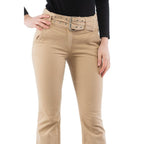 Moschino Beige Cotton Flared Pants