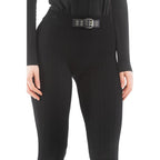 Moschino Black Viscose Casual Pants