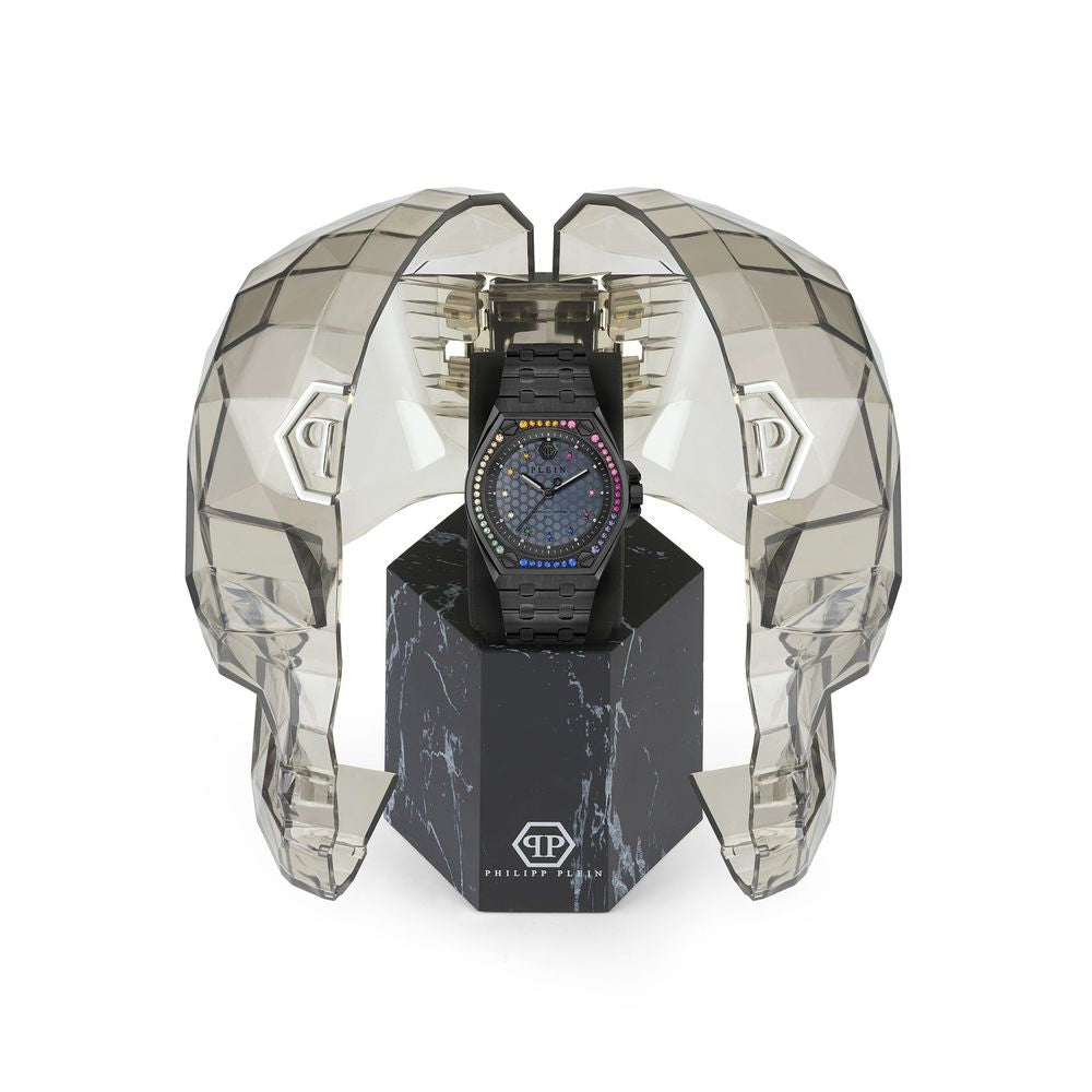 Philipp Plein Black Stainless Steel Dress Watch