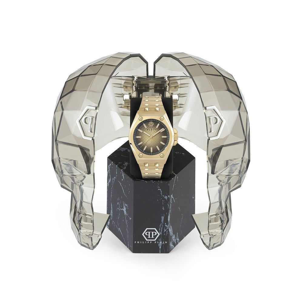 Philipp Plein Gold Stainless Steel Dress Watch