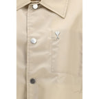 Ami Paris Beige Polyamide Trench Coat