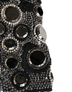 Dolce & Gabbana Black Wool Crystal Embellished Balaclava Hat