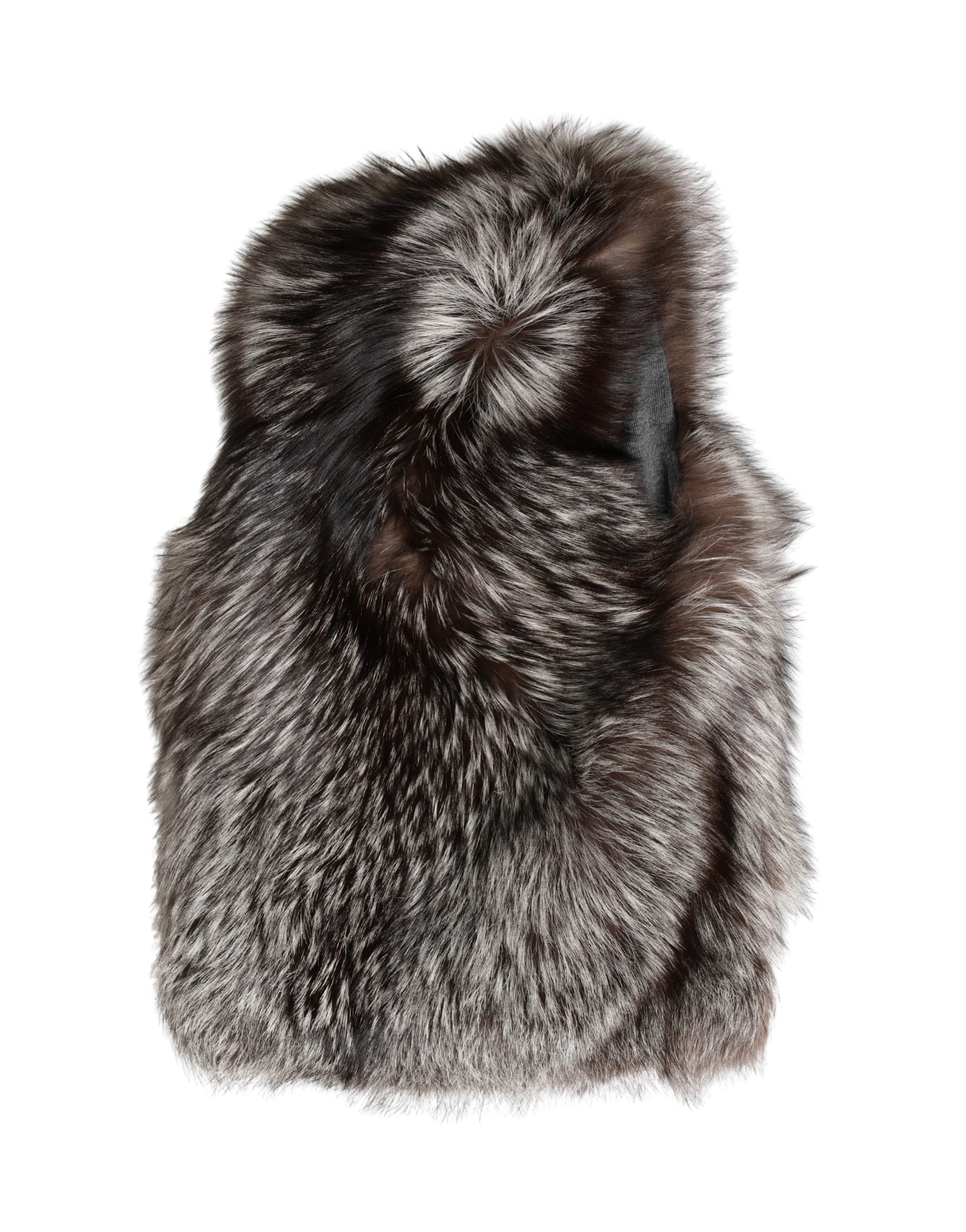 Dolce & Gabbana Brown Faux Fur Whole Head Wrap Capello Hat