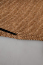 Dolce & Gabbana Brown Cashmere Knitted Men Neck Warmer One Size Scarf
